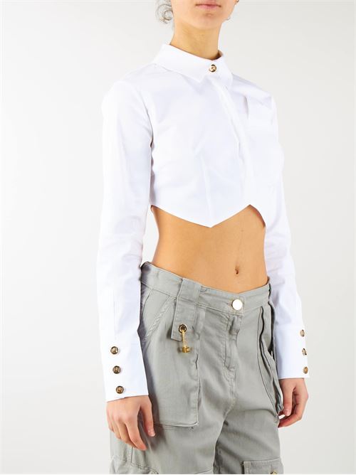 Cropped cotton poplin shirt Elisabetta Franchi ELISABETTA FRANCHI | Shirt | CA01941E2100